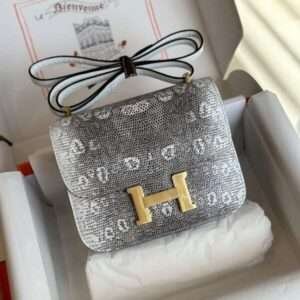 Hermes Constance Omber Lizard Handbags 19cm