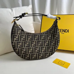 FENDI GRAPHY SMALL BROWN FF JACQUARD BAG