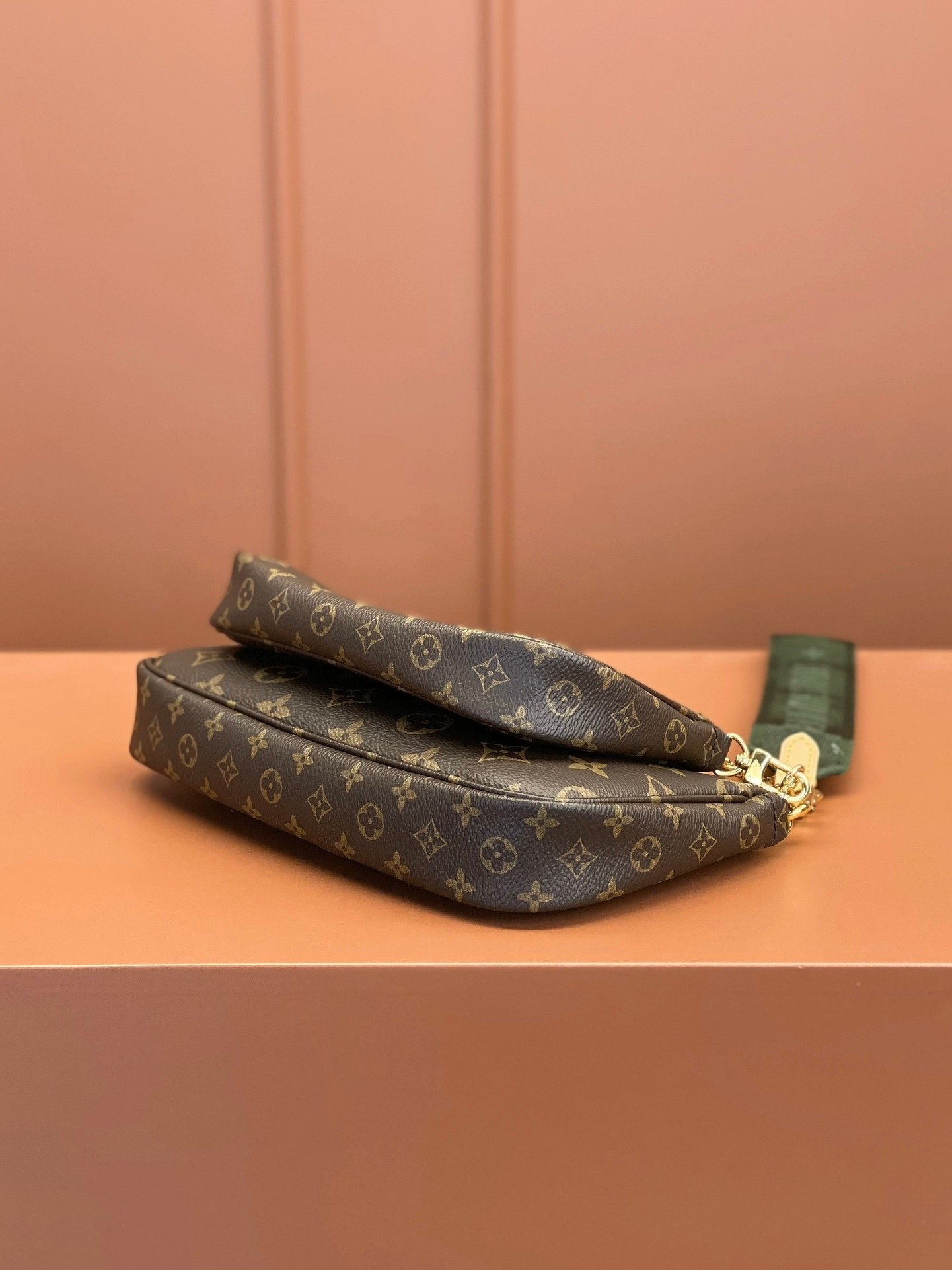 Louis Vuitton LV Multi Pochette Handle Fabric Green Handbags Monogram - Image 8