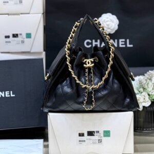 CHANEL 25 SMALL BLACK CAVIAR GOLD HARDWARE