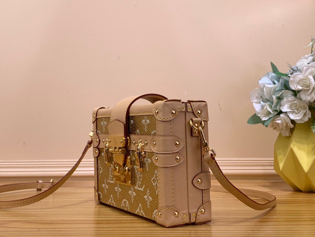Louis Vuitton LV Petite Box Shape Lock Plated Gold Handbags 20×12.5x5cm - Image 2