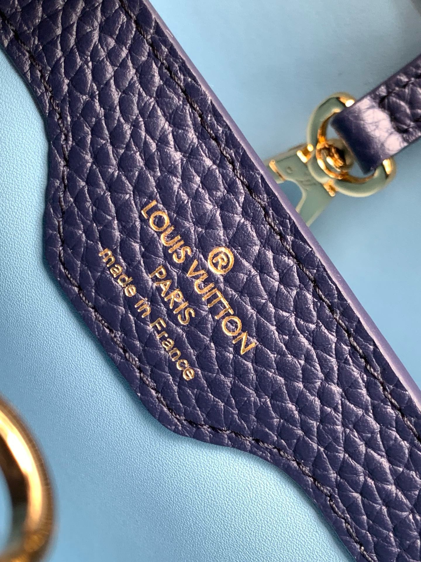 Louis Vuitton LV Capucines BB Woman’ Like Auth Navy Blue Handbags 27x18x9cm - Image 2