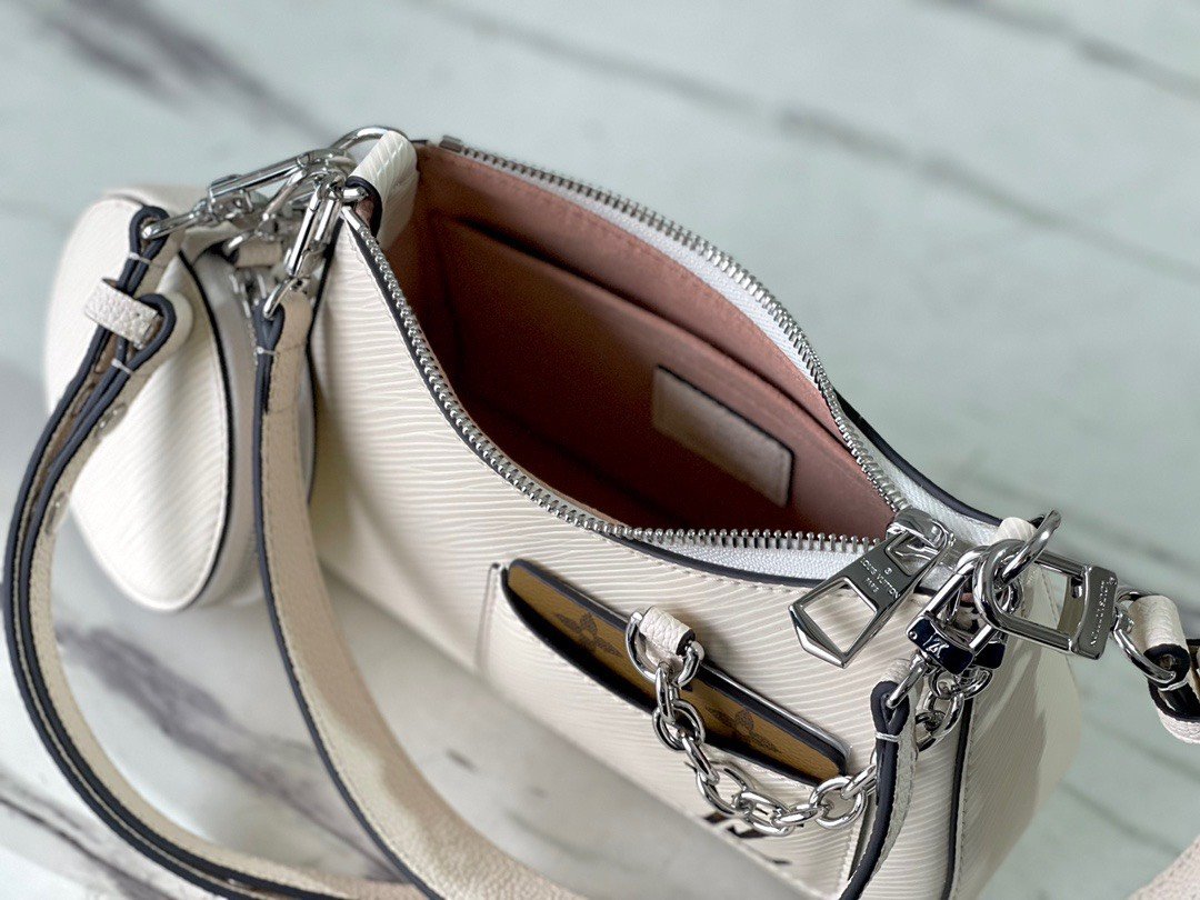 Louis Vuitton LV Marellini EPI White Full Set Replica Handbags 20cm - Image 4
