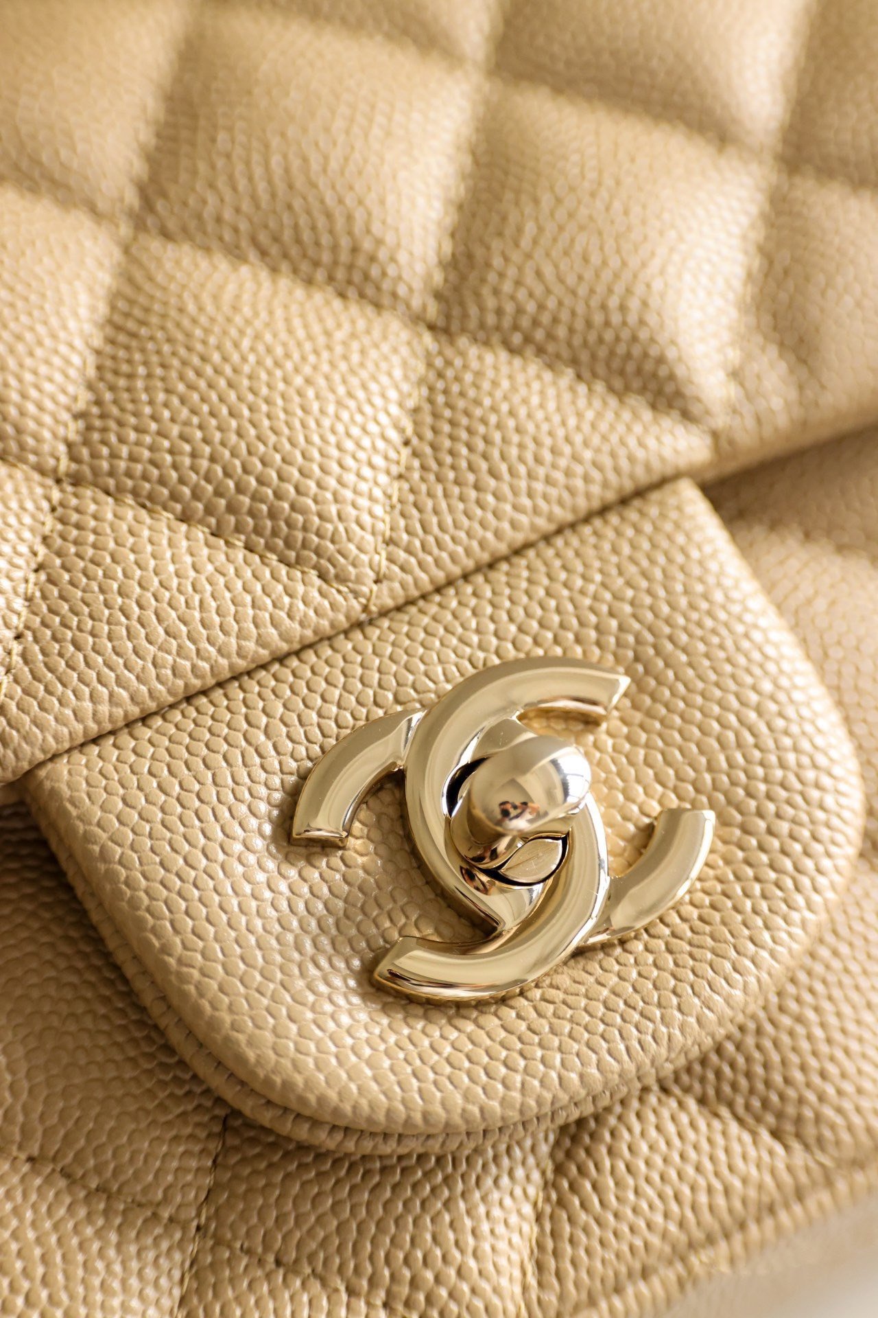 Chanel Classic Flap Mini Beige 20cm - Image 4