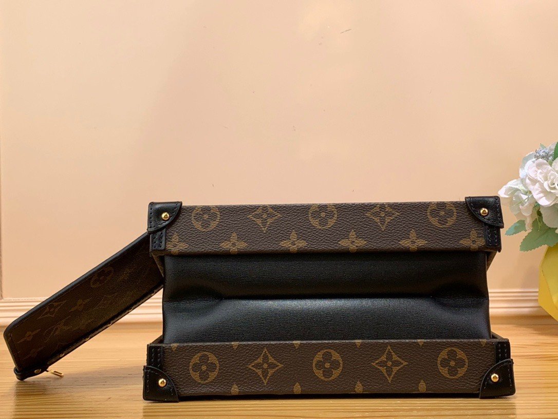 Louis Vuitton LV Petite Malle LV Monogram Pattern Like Auth Handbags 24x16x13cm - Image 6