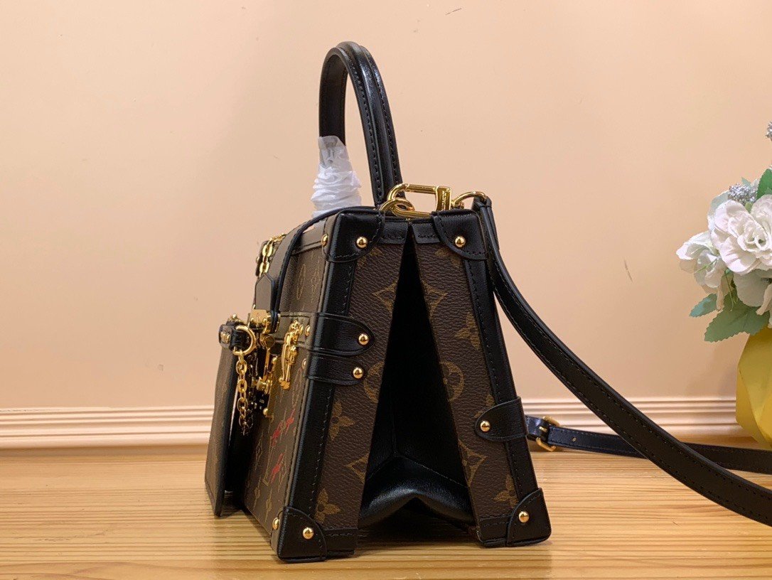 Louis Vuitton LV Petite Malle LV Monogram Pattern Like Auth Handbags 24x16x13cm - Image 3