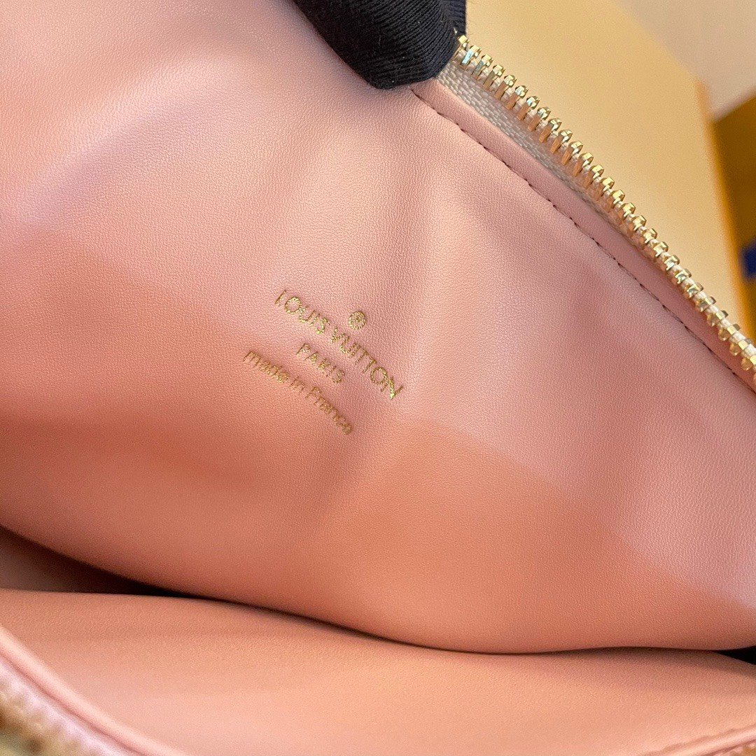 Louis Vuitton LV Coussin Monogram Like Auth Handbags Mix Pink Black Pattern 26x20x12cm - Image 7