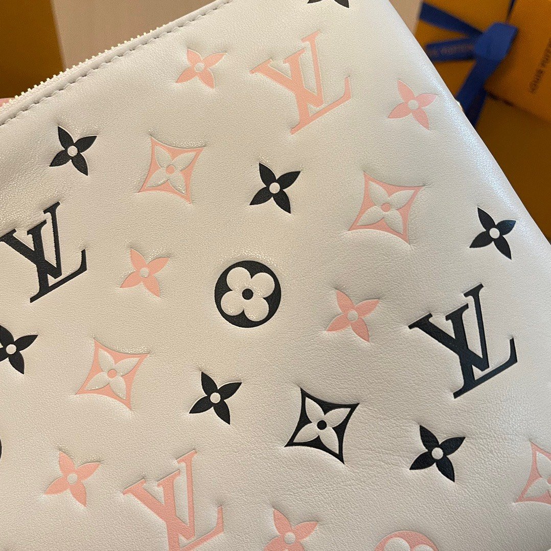 Louis Vuitton LV Coussin Monogram Like Auth Handbags Mix Pink Black Pattern 26x20x12cm - Image 2
