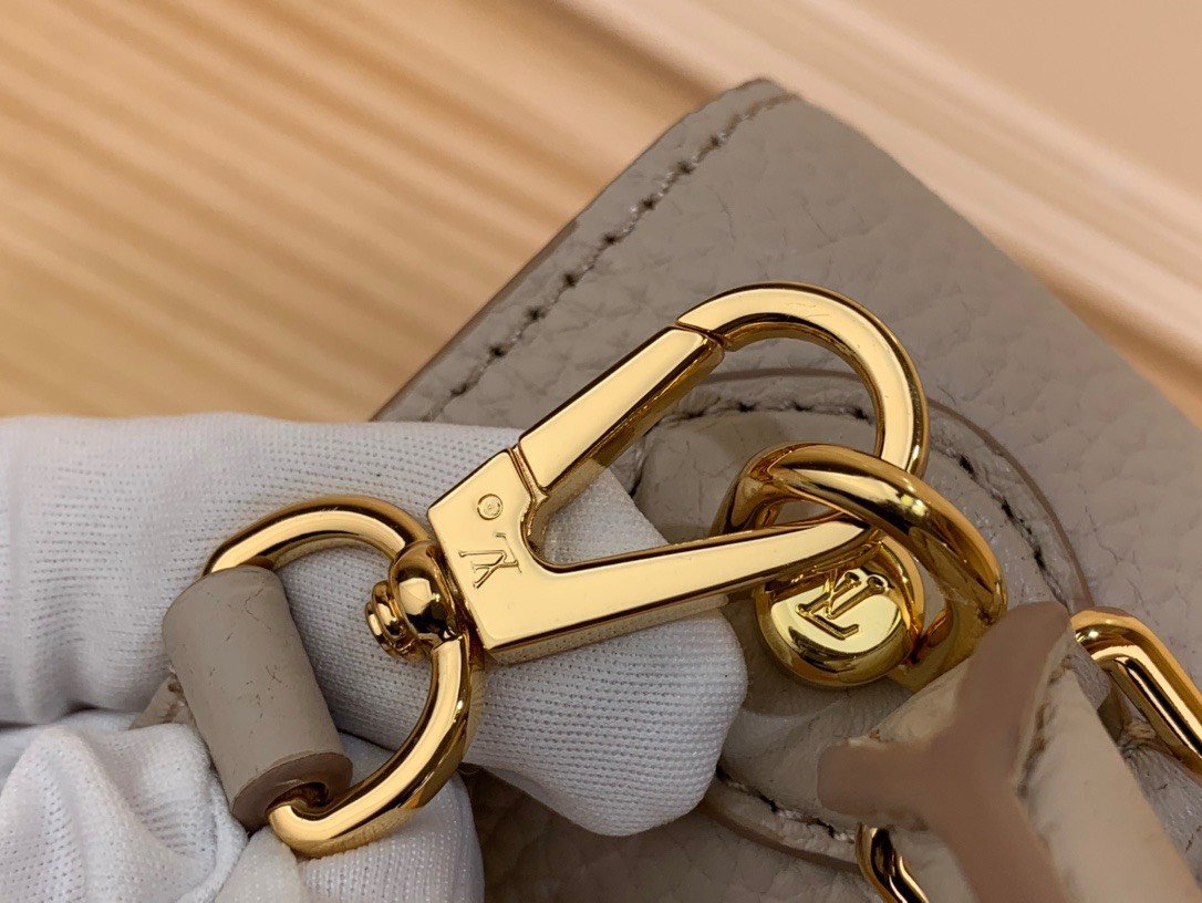Louis Vuitton LV Twist Handle Like Auth Lock Gold Handbags 17x25x11cm - Image 4