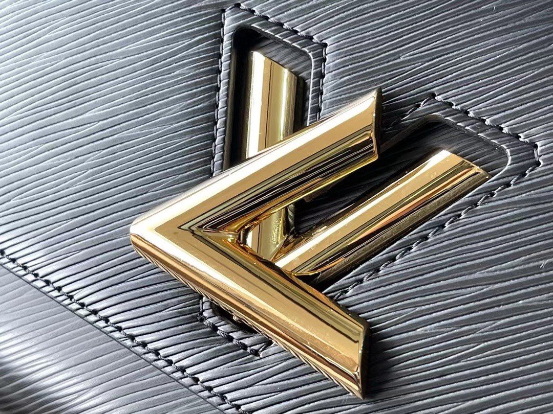 Louis Vuitton LV Twist Mini Like Auth Lock Gold Handbags 23x17x9.5cm - Image 3