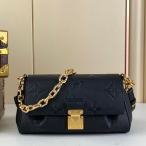 Louis Vuitton LV Favorite Replica Black Handbags 24x14cm
