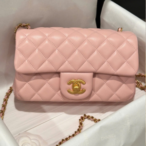 Chanel Classic Flap Mini Light Pink Gold Hardware 20cm