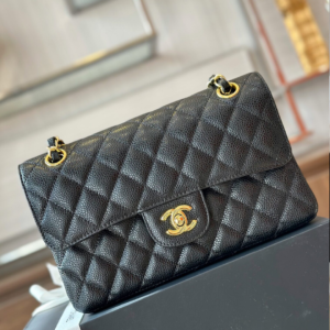 Chanel Classic Flap Small Black Gold Hardware 23cm
