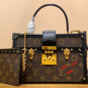 Louis Vuitton LV Petite Malle LV Monogram Pattern Like Auth Handbags 24x16x13cm