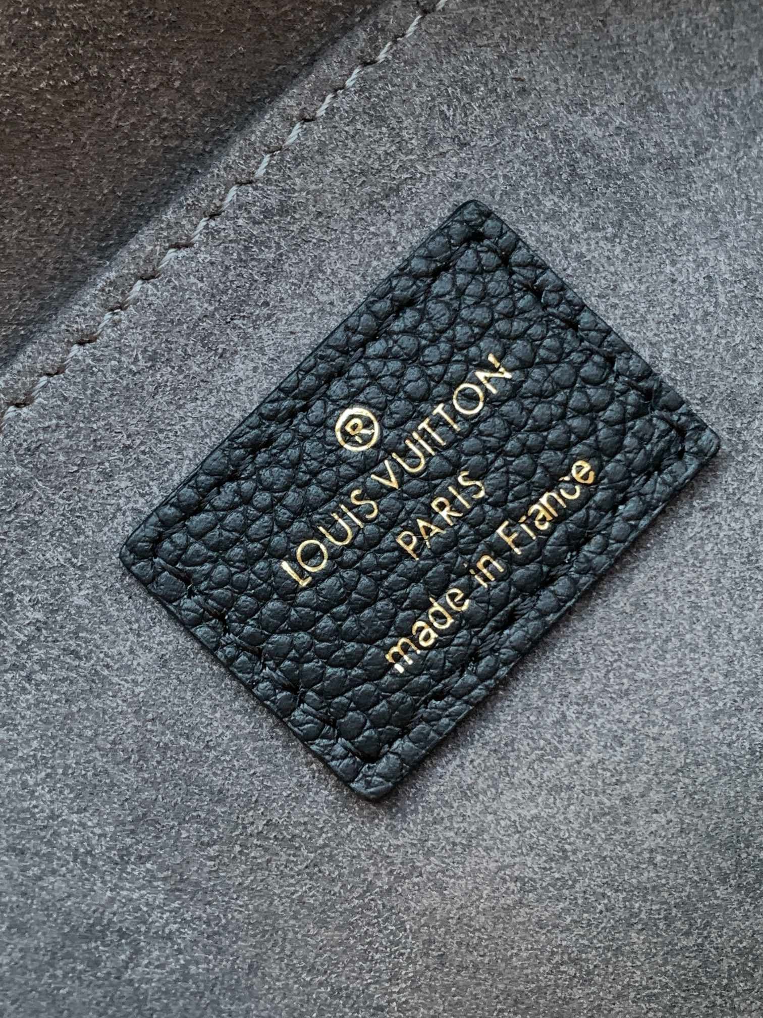 LV MADELEINE 30 IN BLACK MIX WHITE MONOGRAM CALFSKIN EMBOSSED LOGO - Image 9