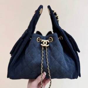 CHANEL 25 HANDBAG 30 IN DENIM GOLD HARDWARE