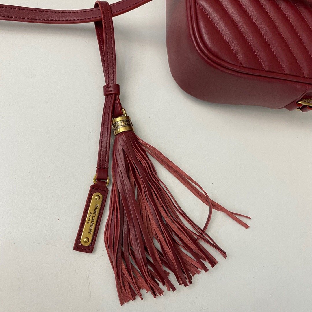Saint Laurent Lou Medium YSL Camera Bag with Pocket and Tassel in Quilted Leather - Image 4