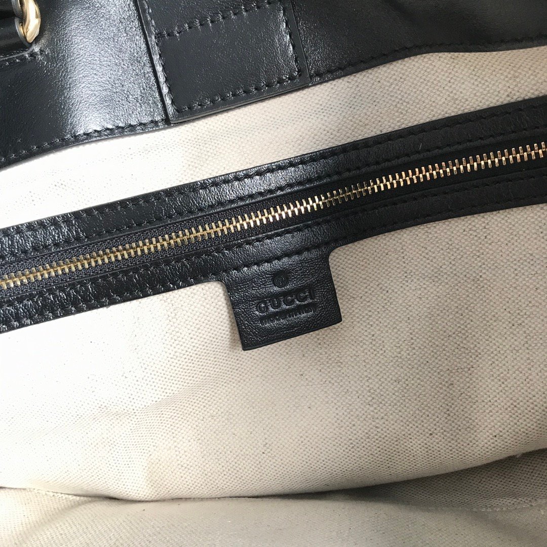 Gucci Brown Large GG Canvas 1955 Horsebit Chain Tote Beige - Image 6