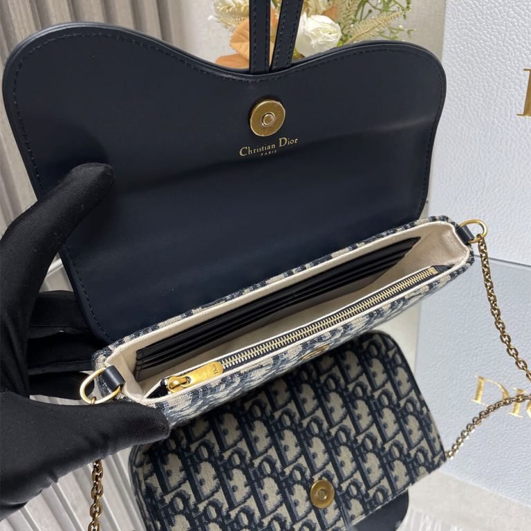 Dior Medium Saddle Pouch with Chain - Image 7