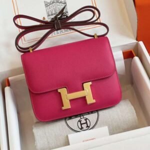 HN Bag Epsom Gold Pink Handbags 19cm