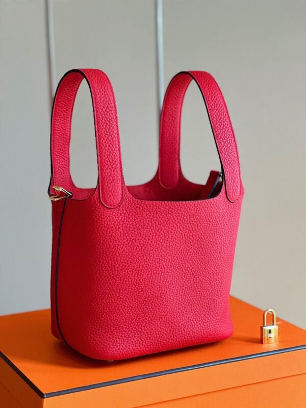 HN 18 Pink Togo Leather Gold Hardware - Image 7