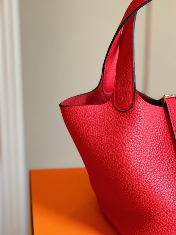 HN 18 Pink Togo Leather Gold Hardware - Image 4