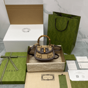 Gucci Bamboo Strap Bag with High Quality Brand Logo Pattern 17cm