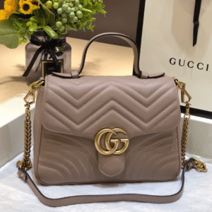 Gucci Marmont Top Handle Like Auth Women's Handbag with Gold Buckle 27cm