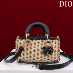 Dior D-Joy Lady Wicker Handbag 22cm