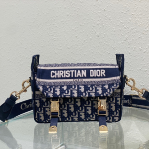 Dior Camp Women's Canvas Patterned Handbag 25x15x8cm